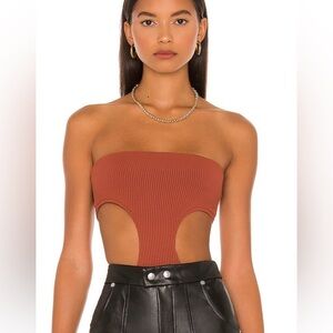 Superdown rust colored bodysuit
